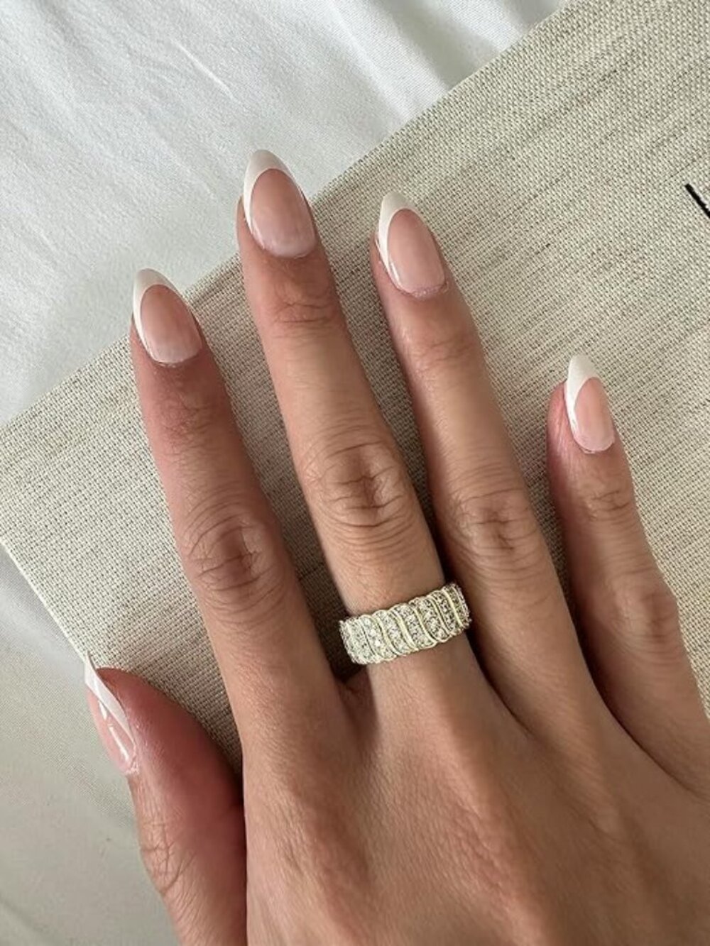 PAVOI 14K Gold Plated Chunky Ring | Cubic Zirconia Stackable, size 6